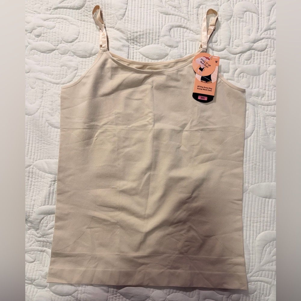 Shapermint Essentials All Day Everyday Scoop Neck Cami Beige‎ - 3XL Shapewear